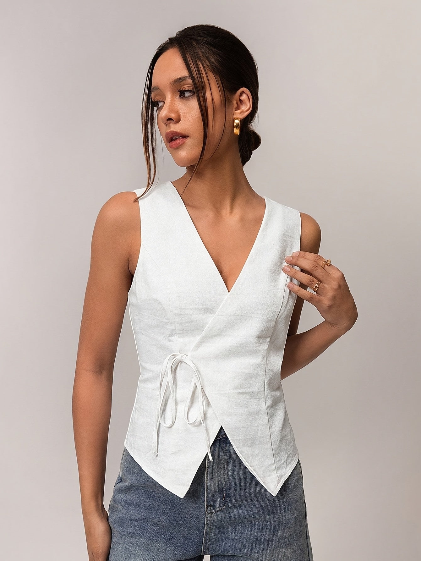 Nena | Wrap Top with bow detail