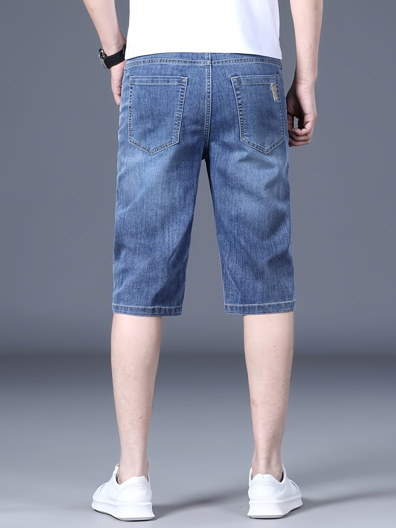 Mid-length Denim Shorts for Men