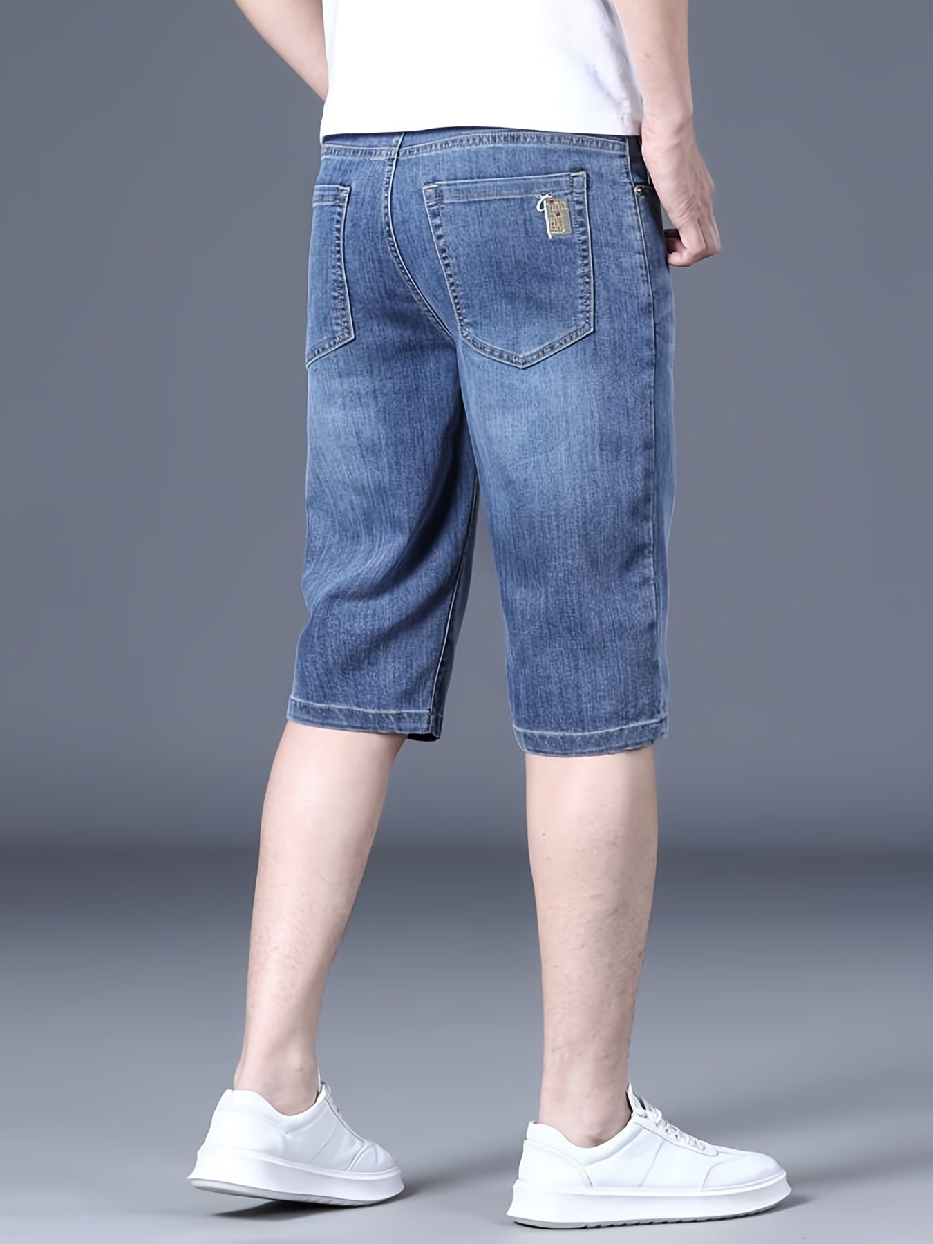 Mid-length Denim Shorts for Men