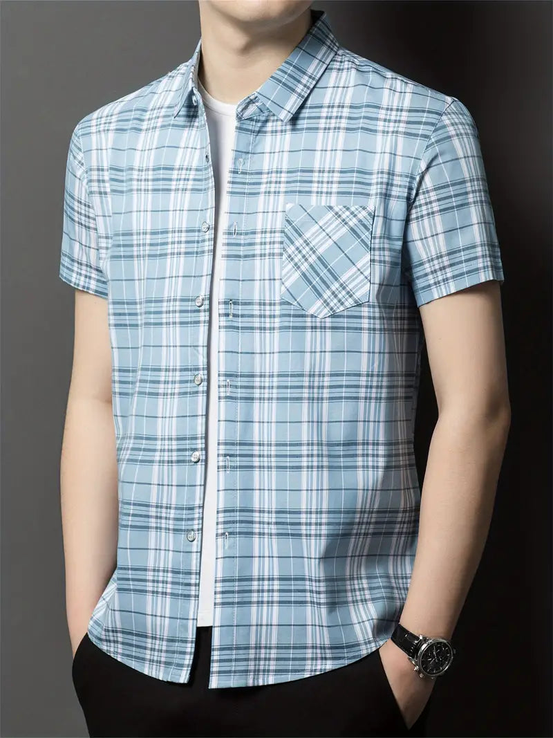 RENS | Checked shirt with short sleeves