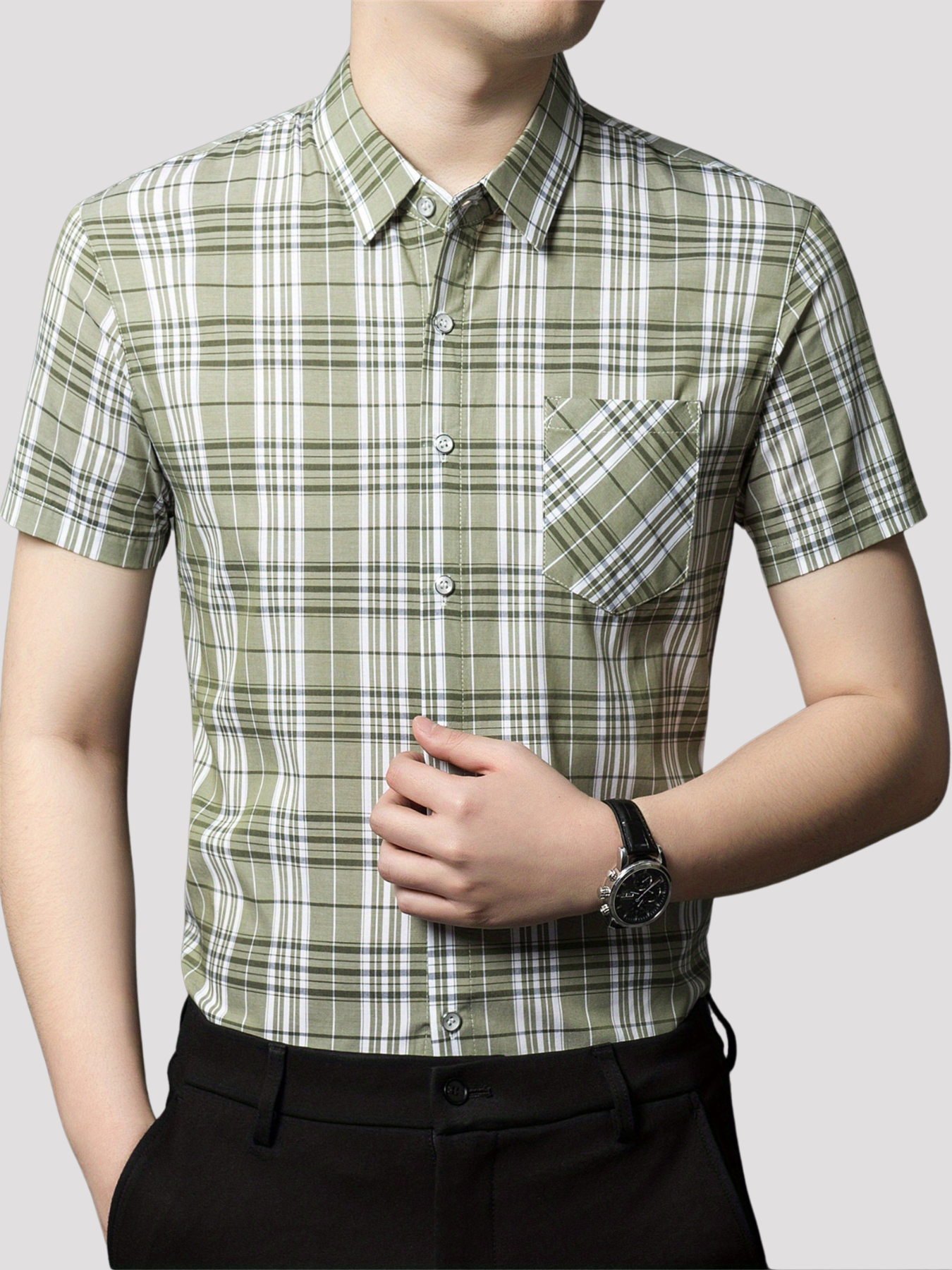 RENS | Checked shirt with short sleeves