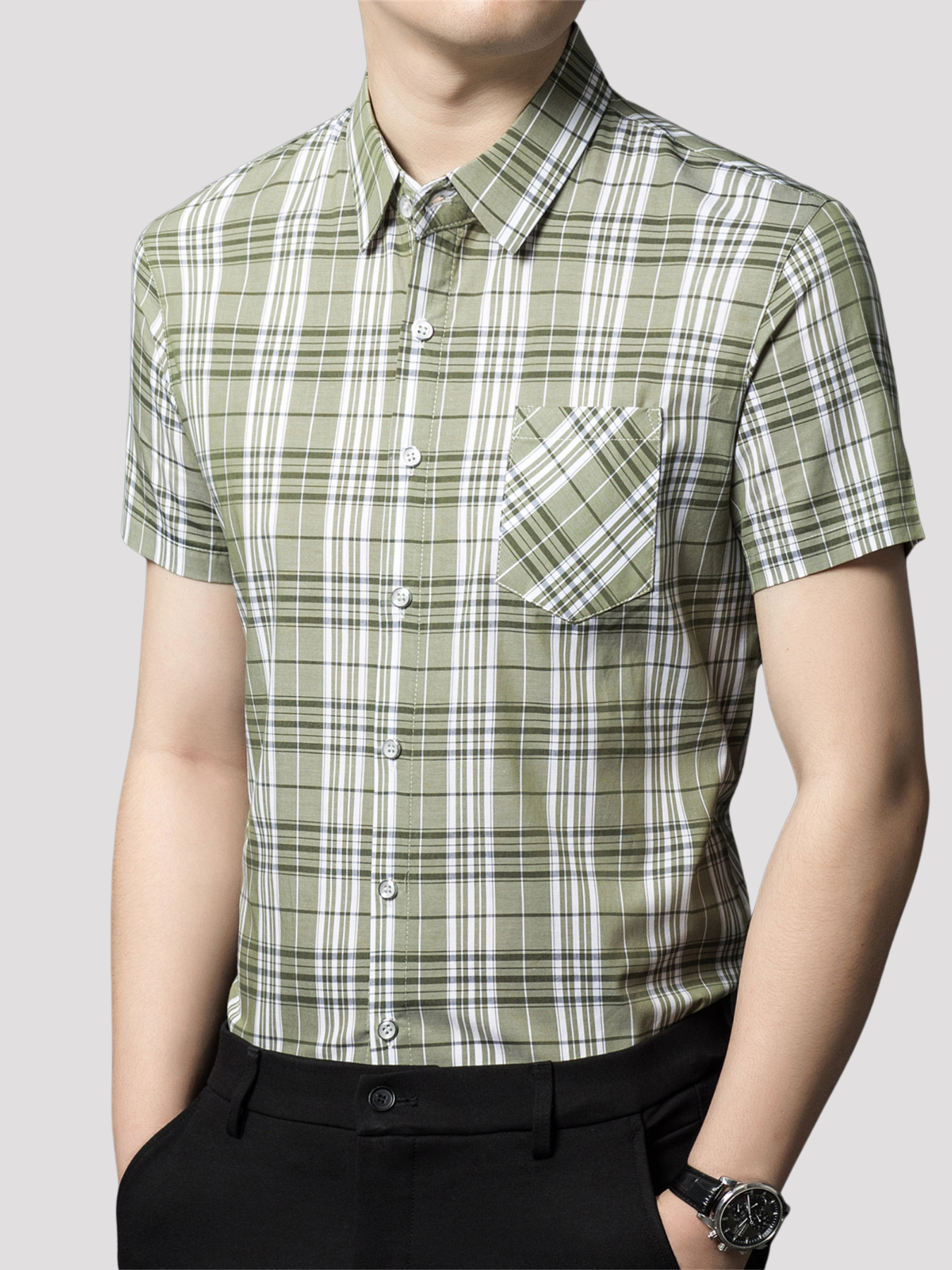 RENS | Checked shirt with short sleeves