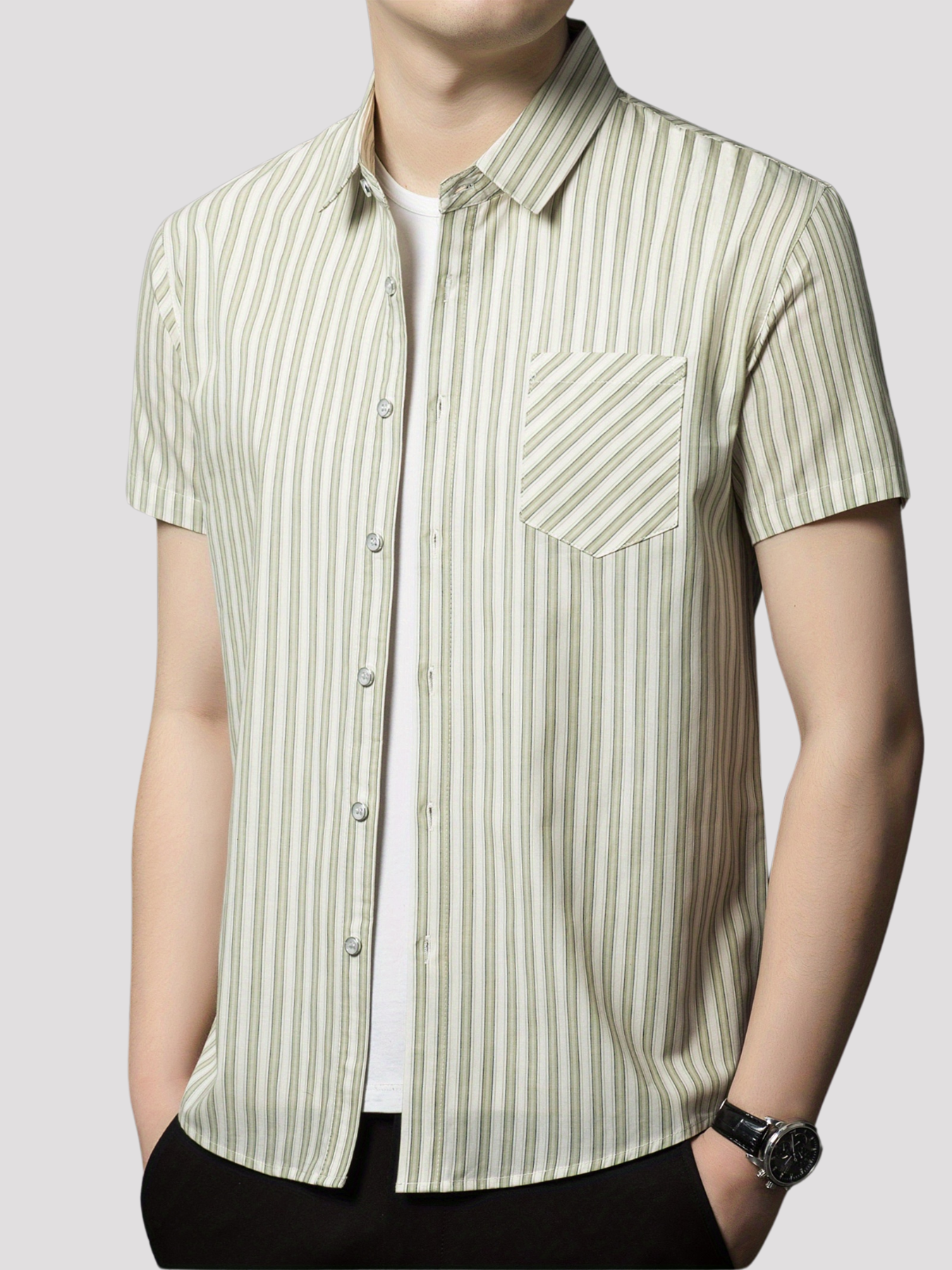 LOEK | Striped Shirt with short sleeves