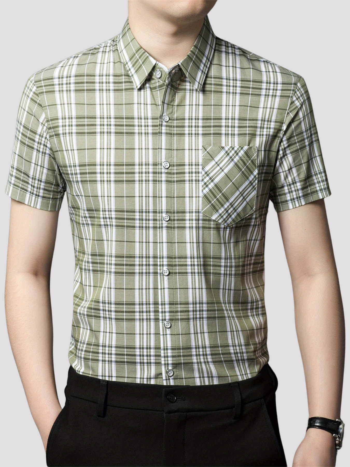 RENS | Checked shirt with short sleeves