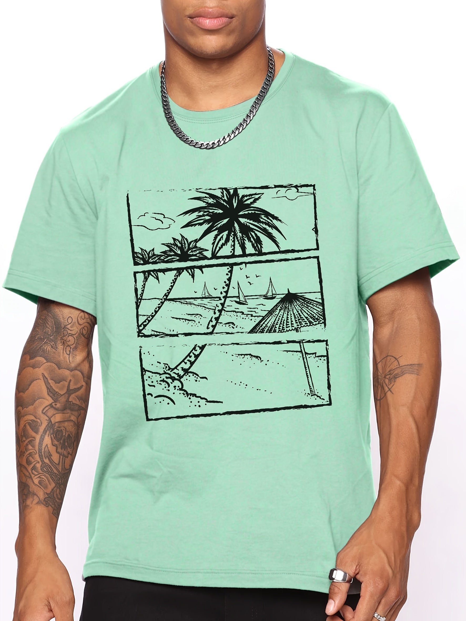 Hawaiian Beach T-shirt for Men