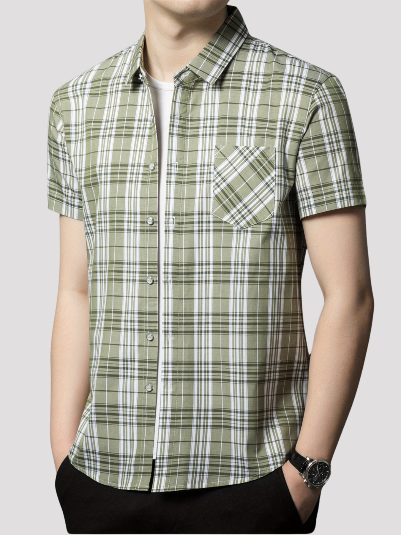 RENS | Checked shirt with short sleeves