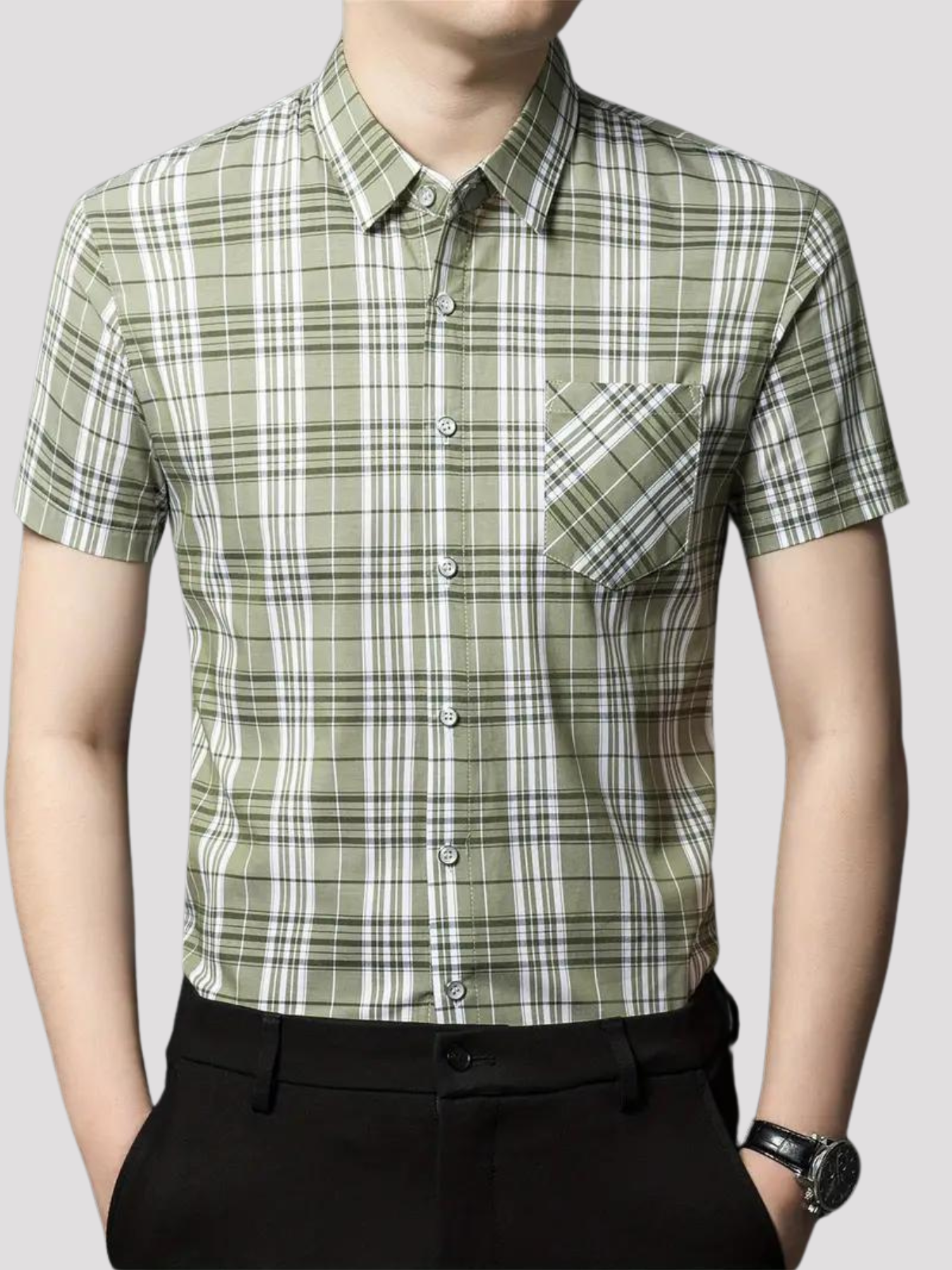 RENS | Checked shirt with short sleeves