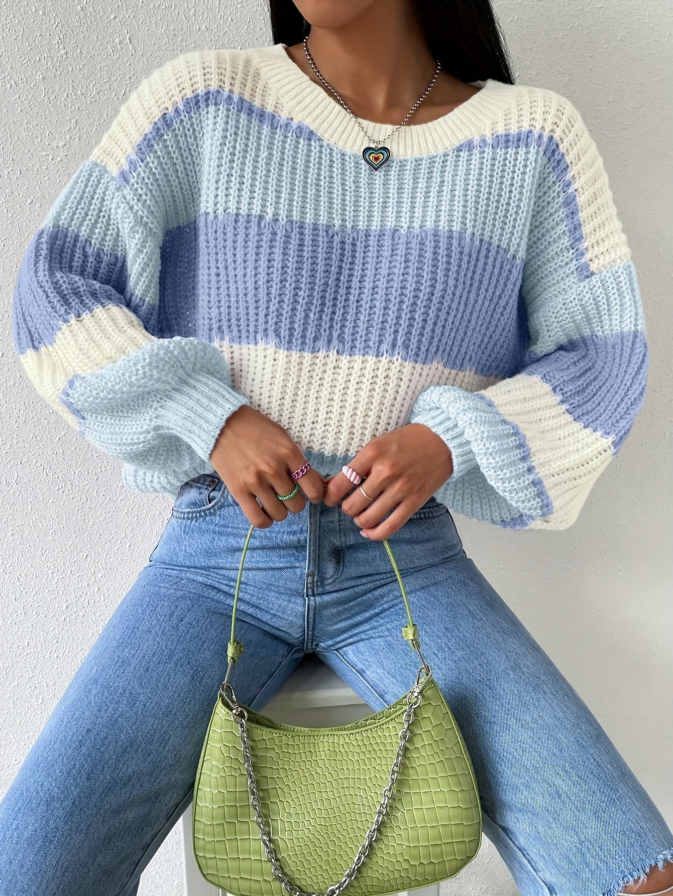 Lantern Sleeve Sweater | Dropped Shoulder