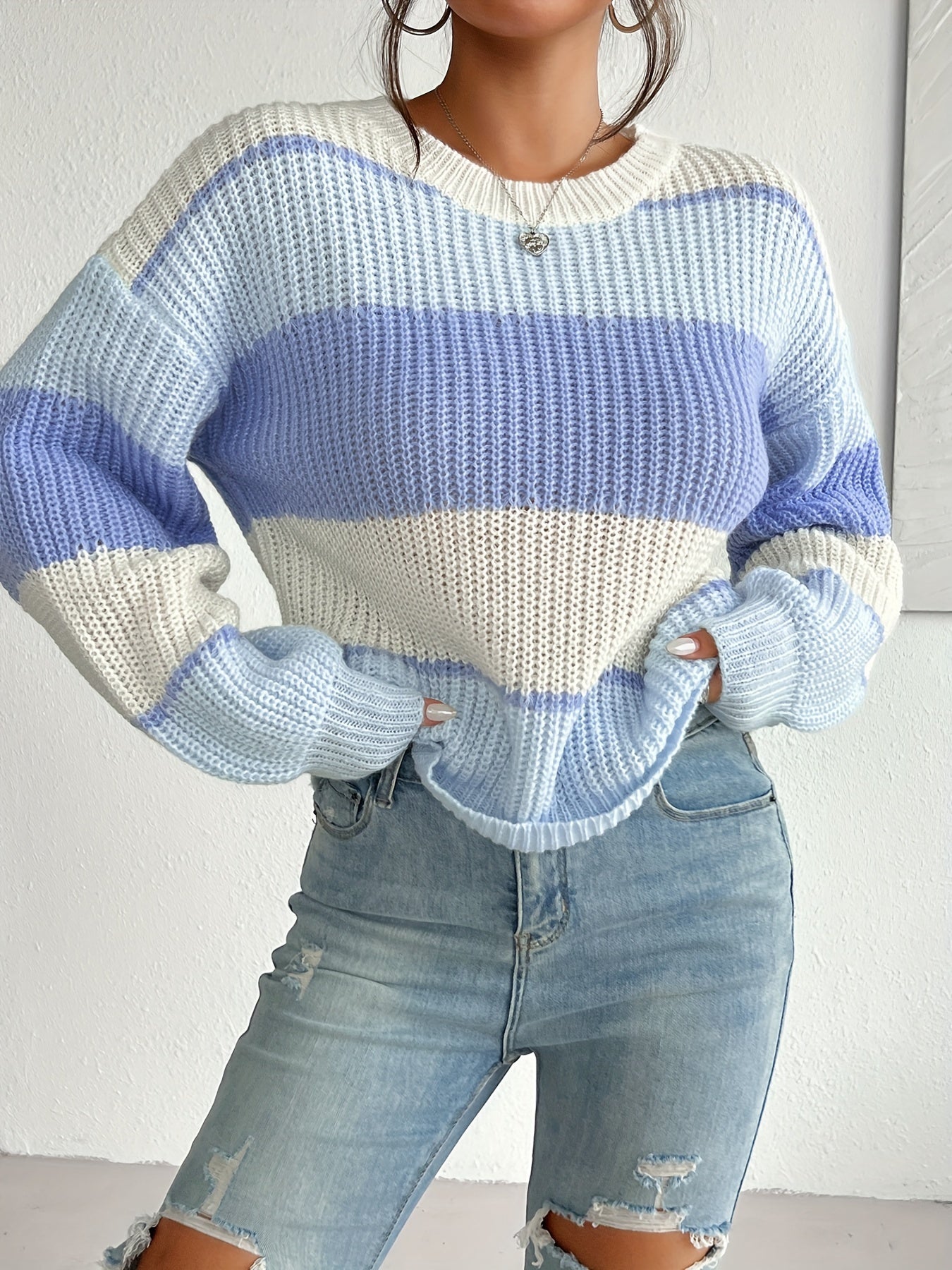 Lantern Sleeve Sweater | Dropped Shoulder