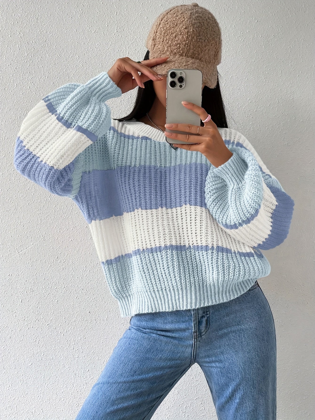 Lantern Sleeve Sweater | Dropped Shoulder