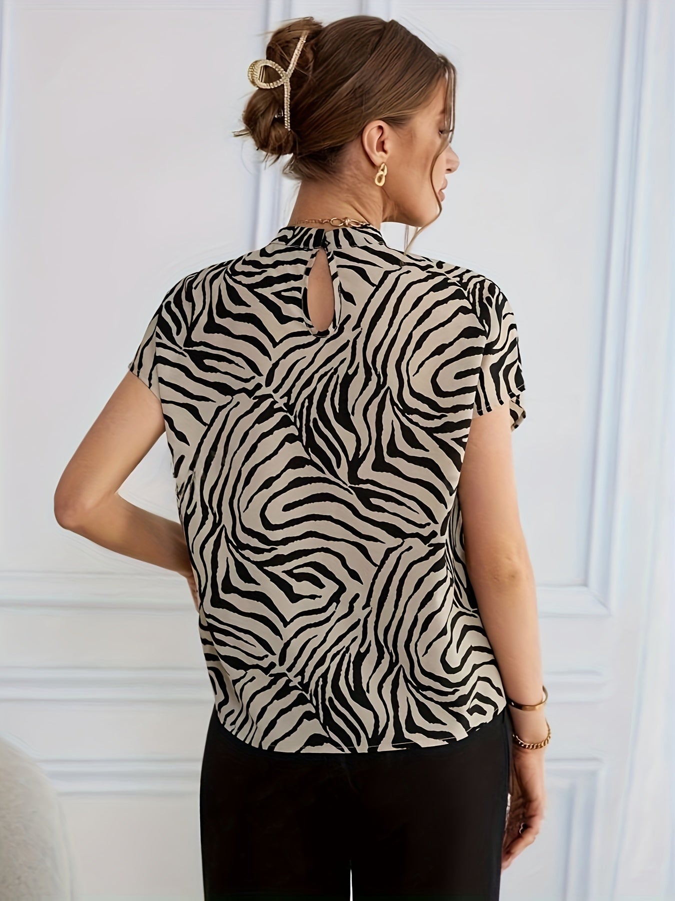 Blouse met zebraprint