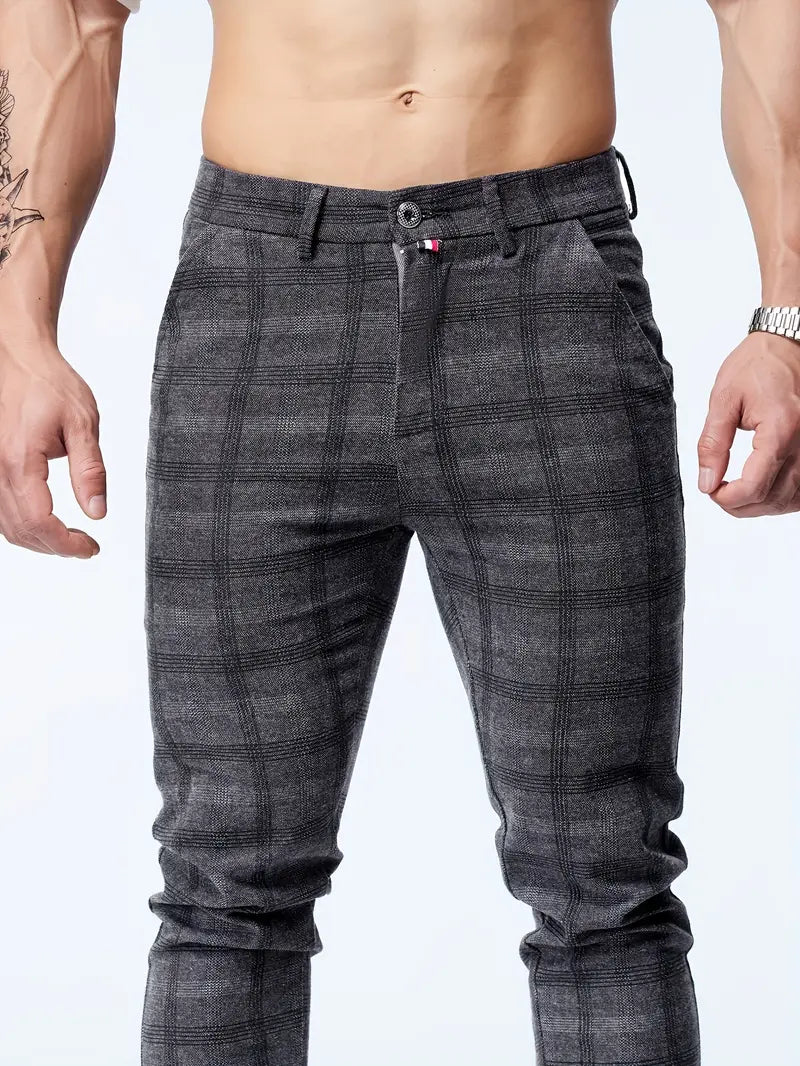 Checked Pattern Pants for Men