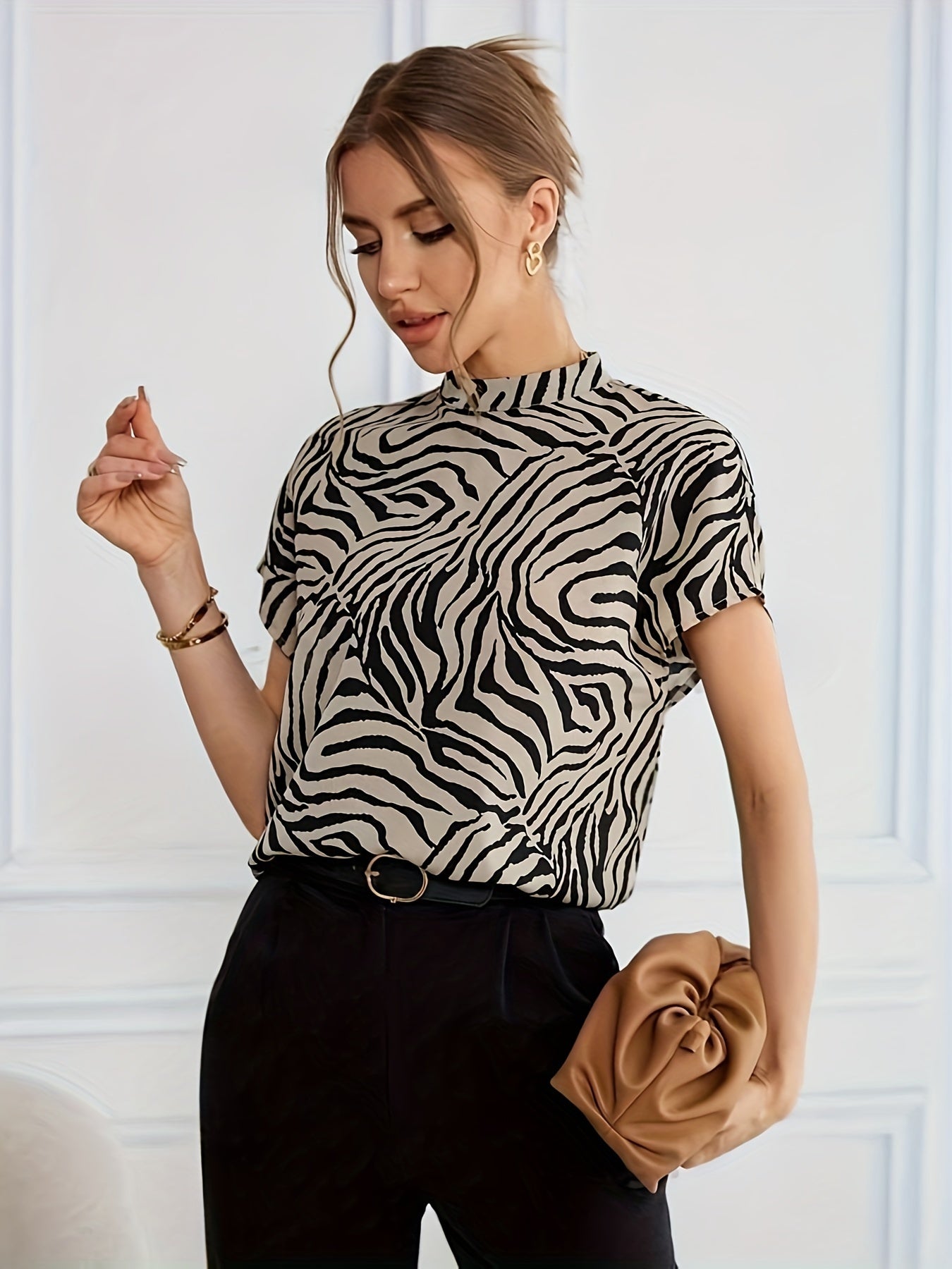 Bluse mit Zebramuster