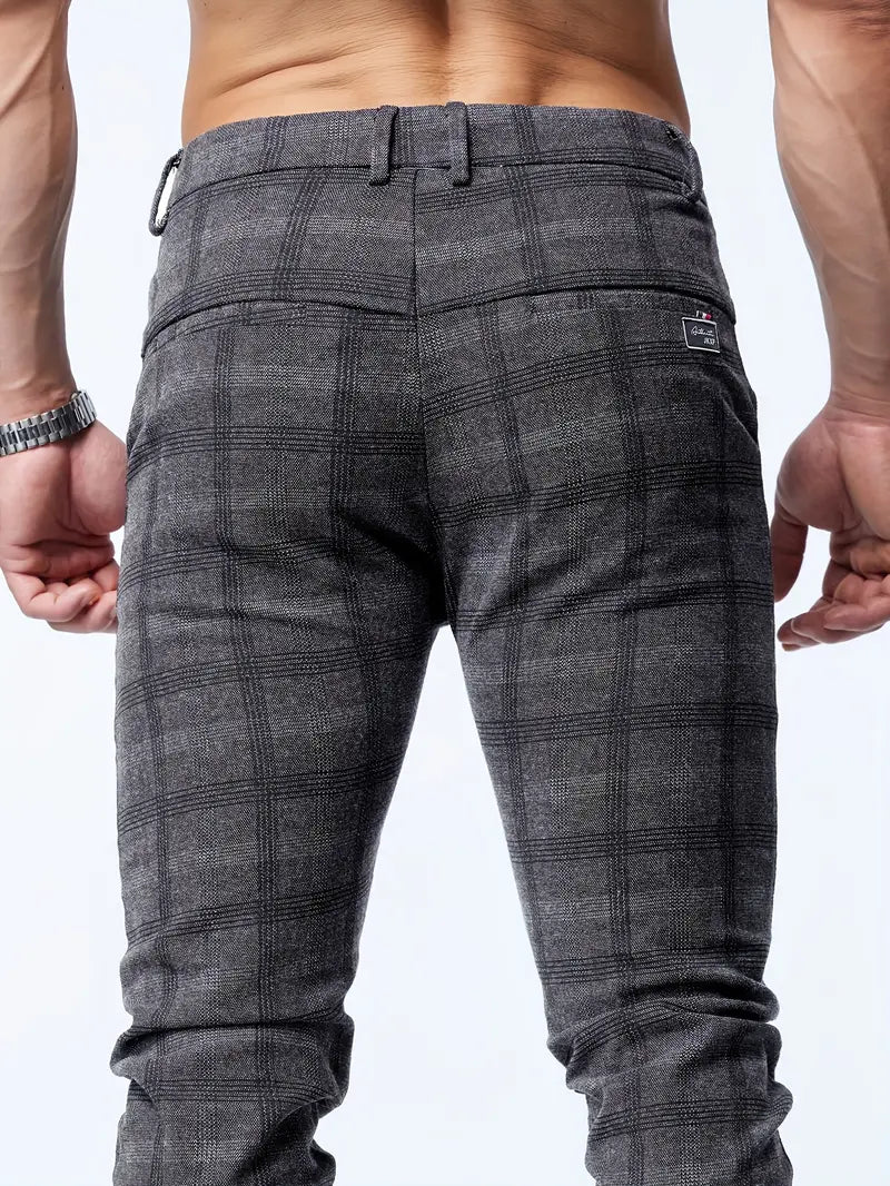 Checked Pattern Pants for Men