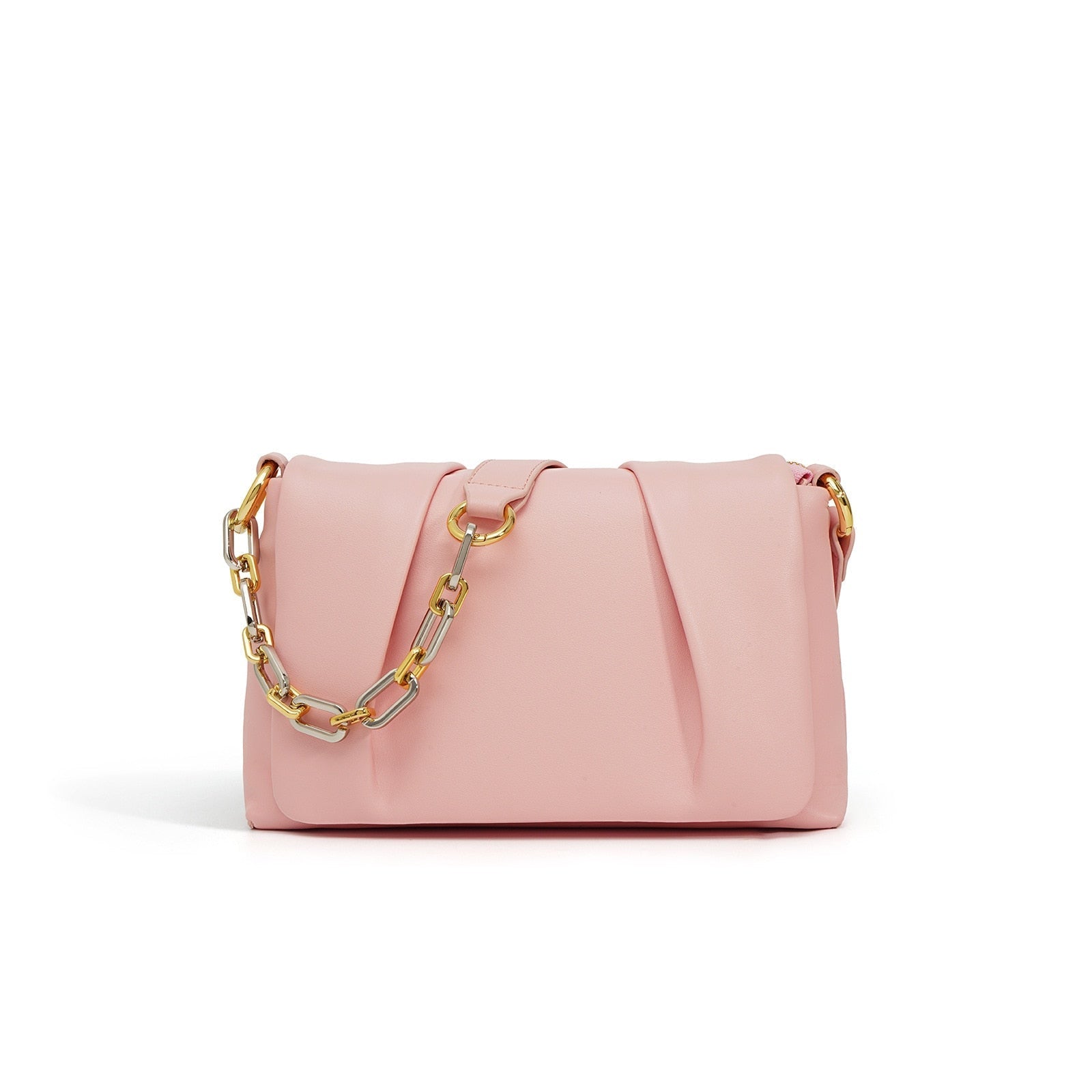 Leather shoulder bag | With chain strap