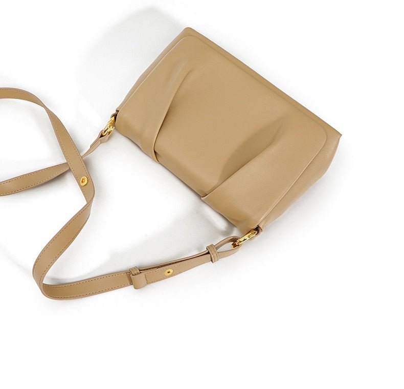 Leather shoulder bag | With chain strap